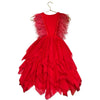 Lola & The Boys Red Tulle & Feather Dress - Size 8