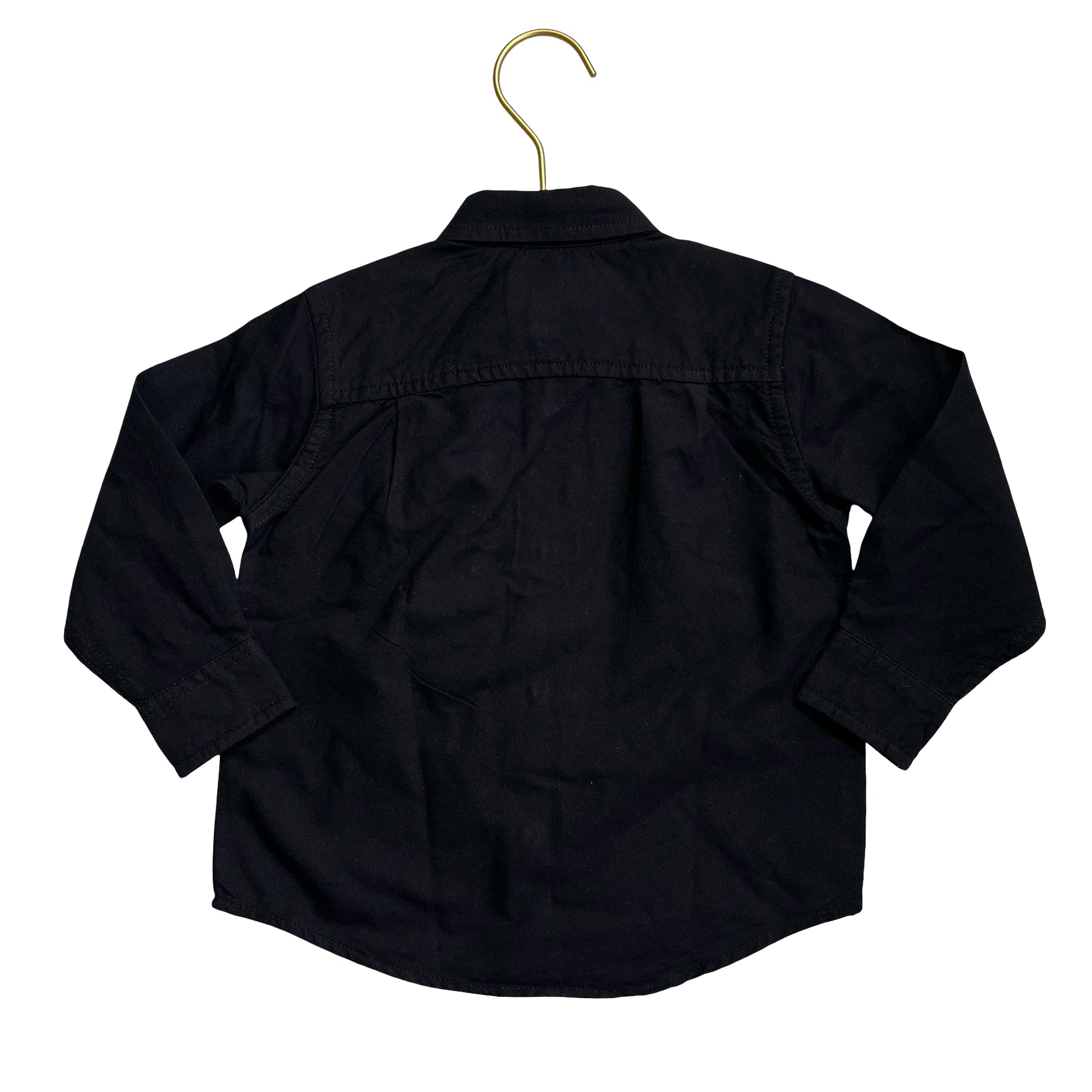 Children's Place Black Long Sleeve Button Down Shirt with Tag - Size 18 - 24 Months - Bounce Mkt