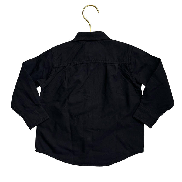 Children's Place Black Long Sleeve Button Down Shirt with Tag - Size 18 - 24 Months - Bounce Mkt