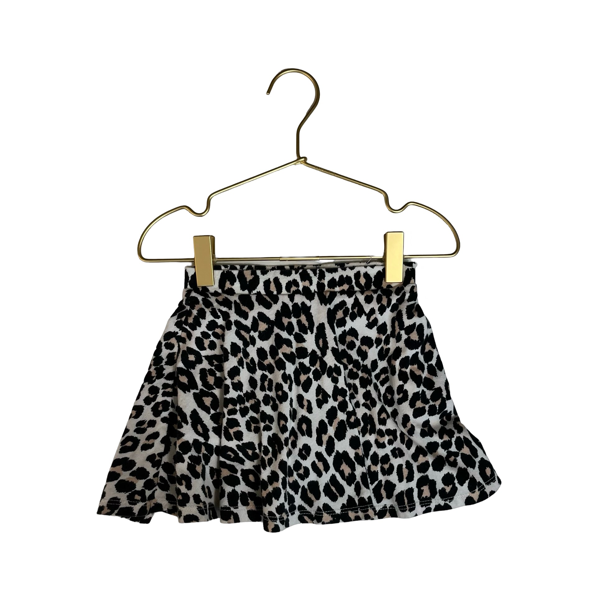 Children's Place Black, Tan & Ivory Leopard Attached Short Skirt - Size 3 - Bounce Mkt