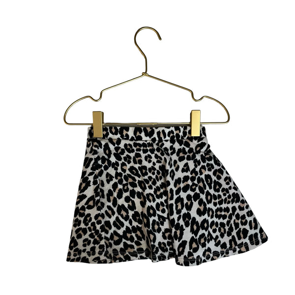 Children's Place Black, Tan & Ivory Leopard Attached Short Skirt - Size 3 - Bounce Mkt