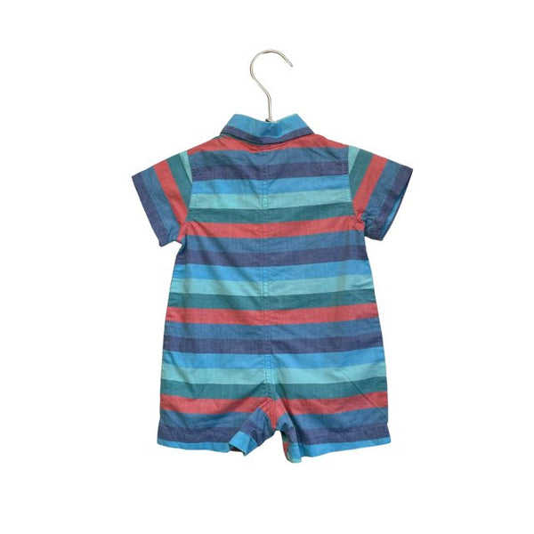 Children's Place Blue, Teal & Orange Short Sleeve Romper w/Tag - Size 3 - 6 Months - Bounce Mkt