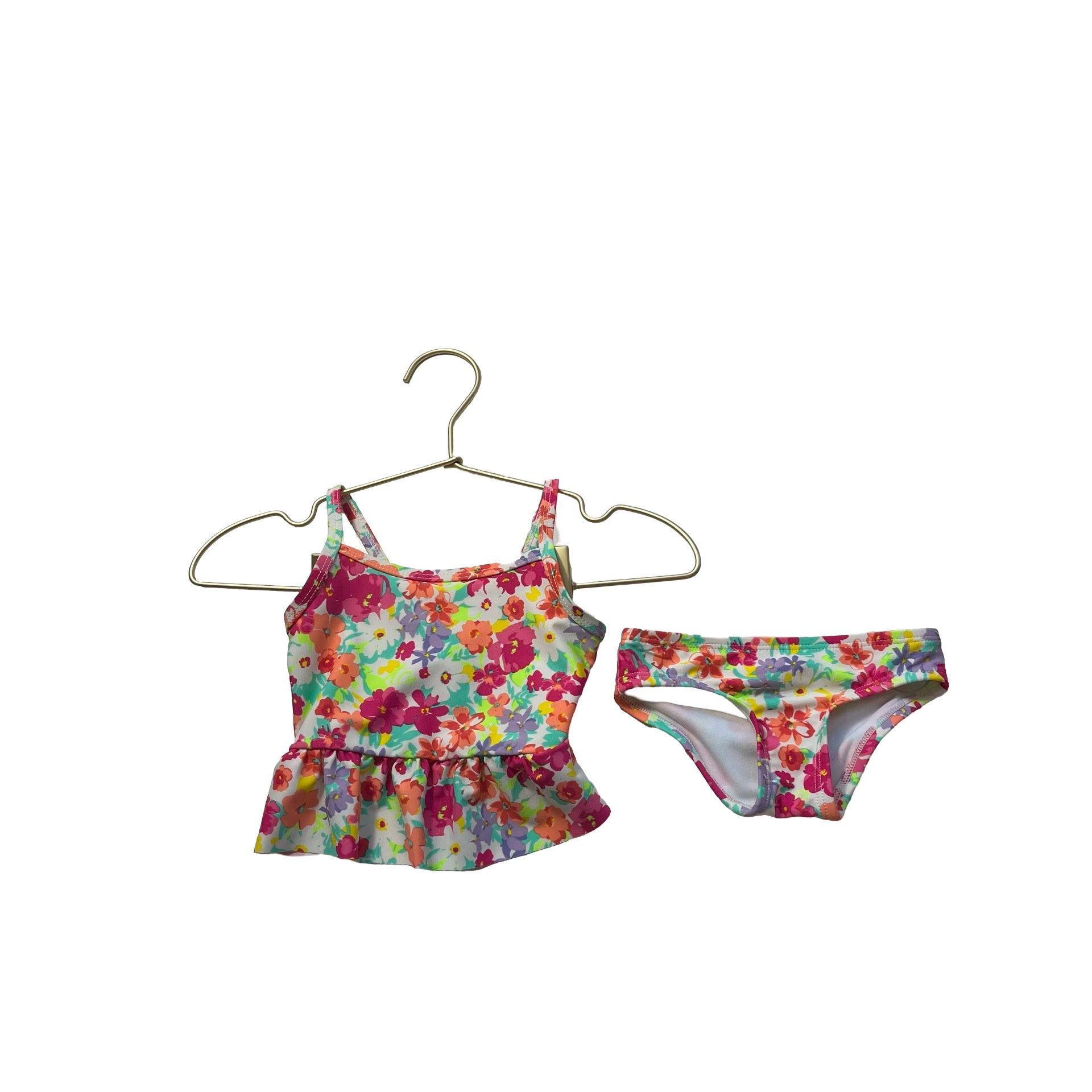 Children's Place Floral Tankini Swim Suit - Size 6 - 9 Mo - Bounce Mkt