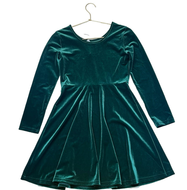 Children's Place Green Velour Dress with Tags - Size L 10 - 12 - Bounce Mkt