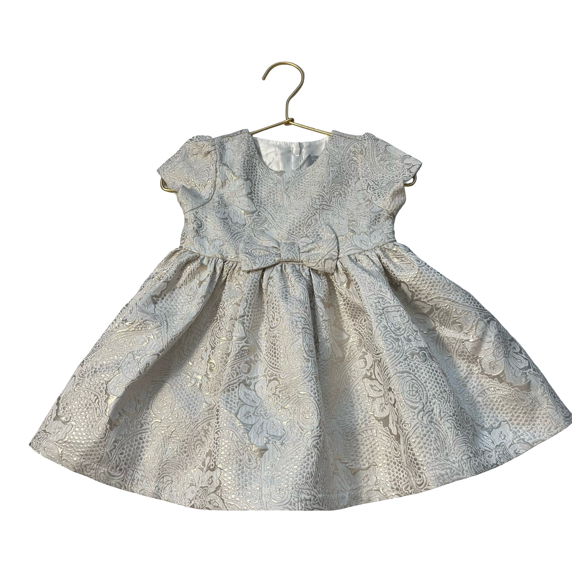 Children's Place Ivory & Gold Brocade Dress - Size 12 - 18 Mo - Bounce Mkt