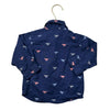 Children's Place Navy, Blue & Pink Dinosaur Button Down Shirt - Size 12 - 18 Month - Bounce Mkt
