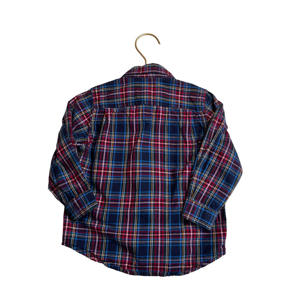 Children's Place Navy & Multi - Color Plaid Button Down - Size 18 - 24 Mo - Bounce Mkt