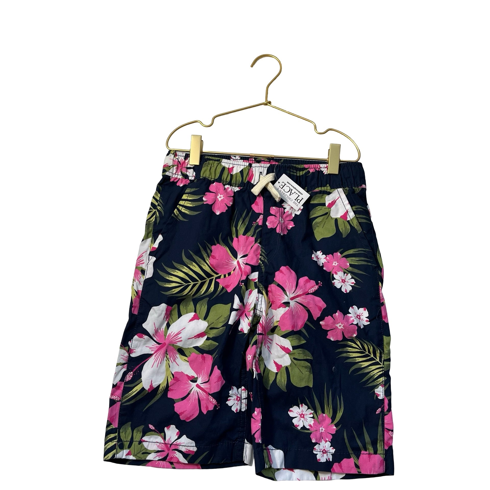 Children's Place Navy & Pink Tropical Floral Shorts with Tags - Size 10 - Bounce Mkt