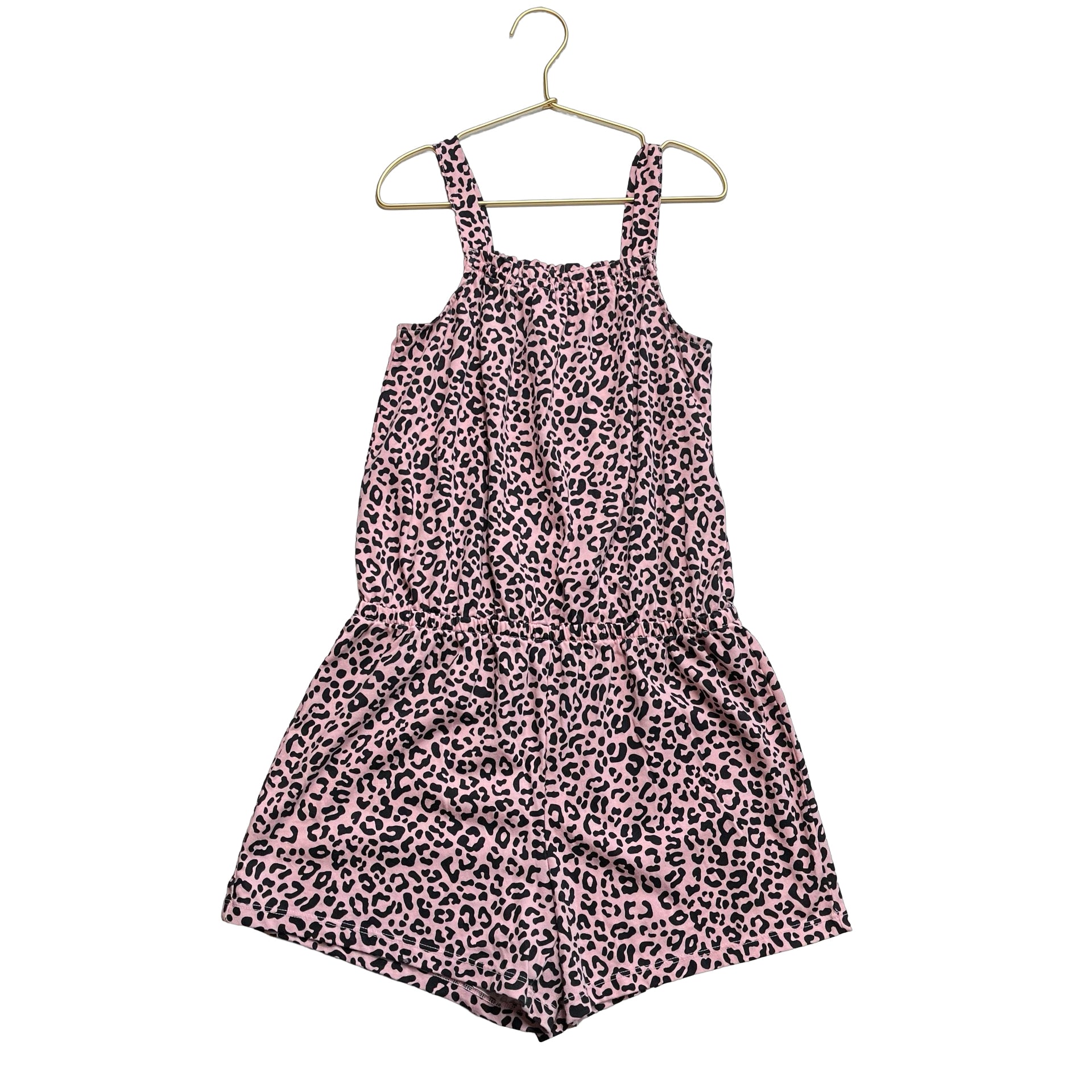 Children's Place Pink & Black Leopard Print Romper - Size XL 14 - Bounce Mkt