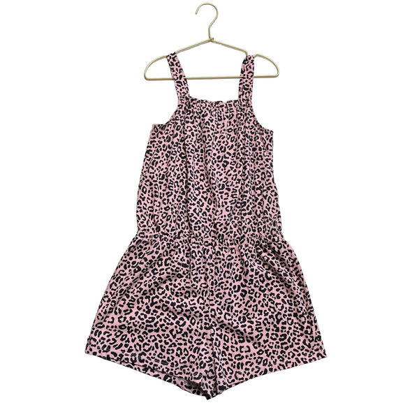 Children's Place Pink & Black Leopard Print Romper - Size XL 14 - Bounce Mkt