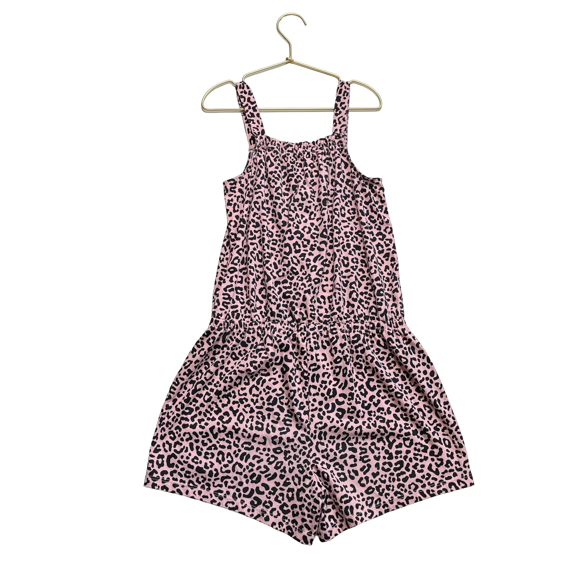 Children's Place Pink & Black Leopard Print Romper - Size XL 14 - Bounce Mkt