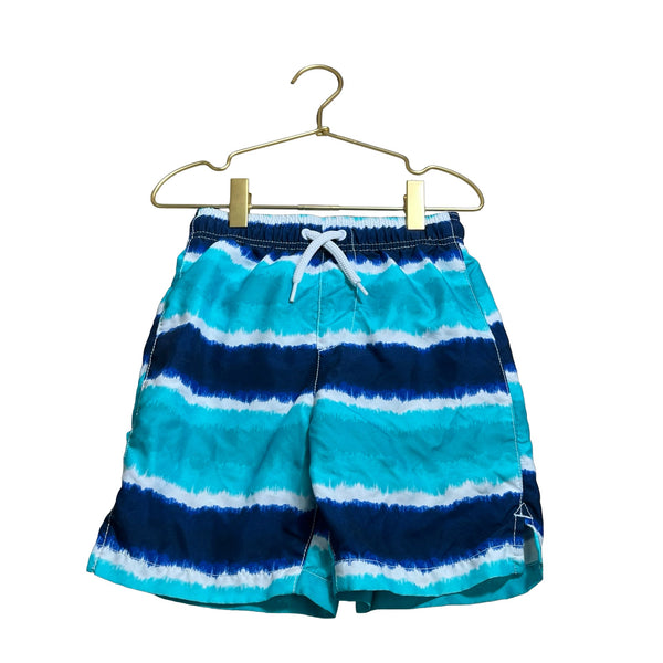 Children's Place Place Sport Teal & Navy Striped Swim Suit - Size 4T - Bounce Mkt