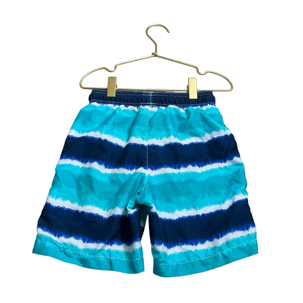 Children's Place Place Sport Teal & Navy Striped Swim Suit - Size 4T - Bounce Mkt