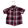 Children's Place Red, Navy & White Plaid Button Down Shirt - Size 9 - 12 Months - Bounce Mkt