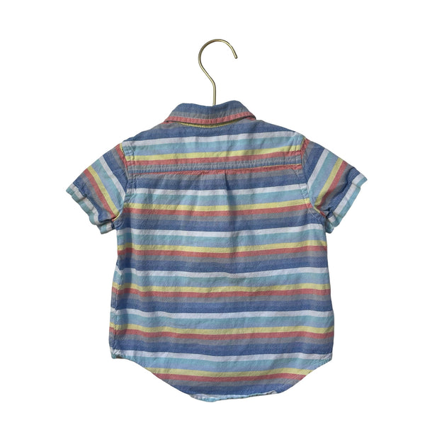 Children's Place Striped Oxford Button Down - Size 18 - 24 Mo - Bounce Mkt