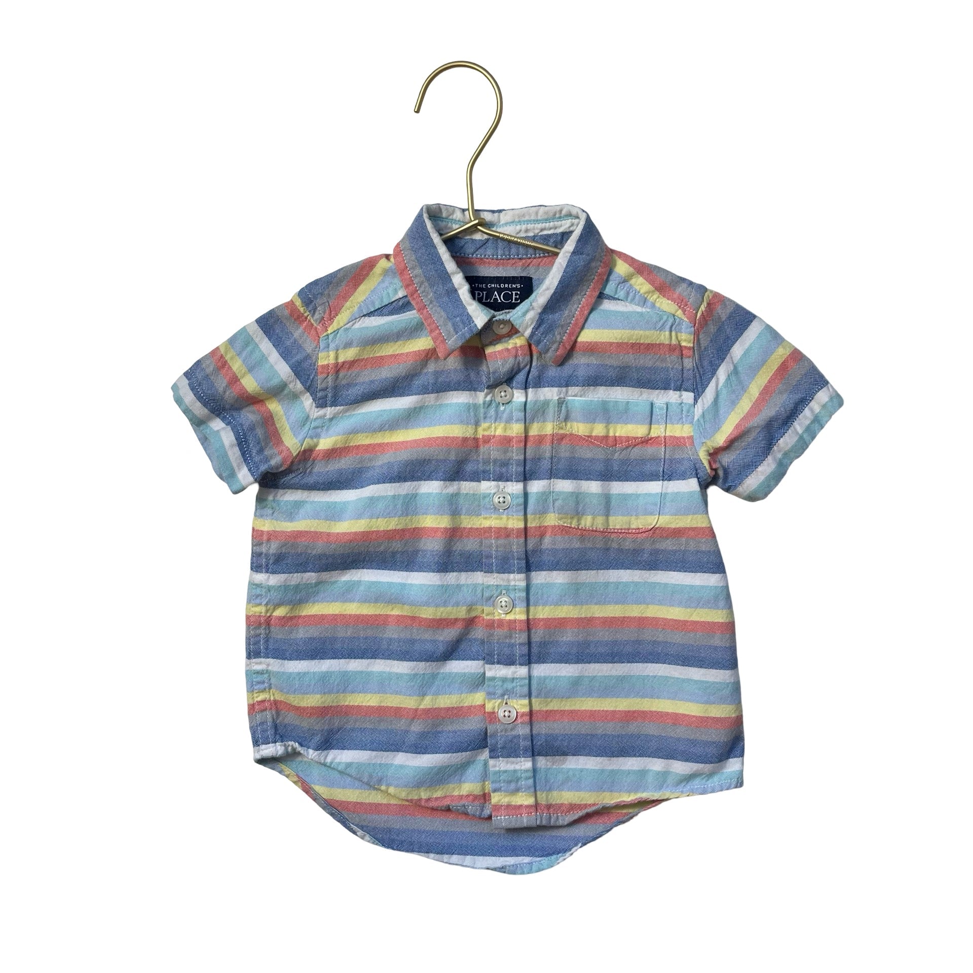 Children's Place Striped Oxford Button Down - Size 18 - 24 Mo - Bounce Mkt