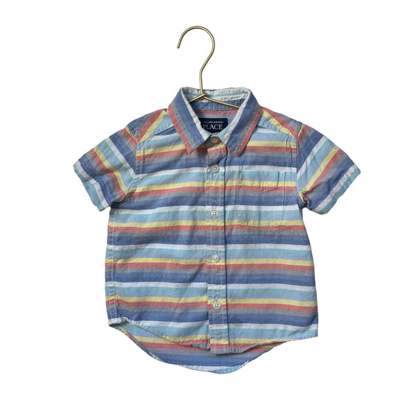 Children's Place Striped Oxford Button Down - Size 18 - 24 Mo - Bounce Mkt