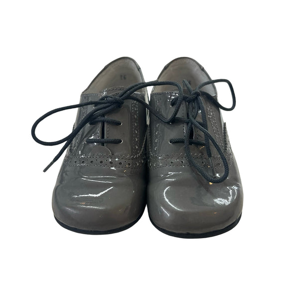 Chupetin Gray Patent Lace Up Shoes - Size 26 (9) - Bounce Mkt