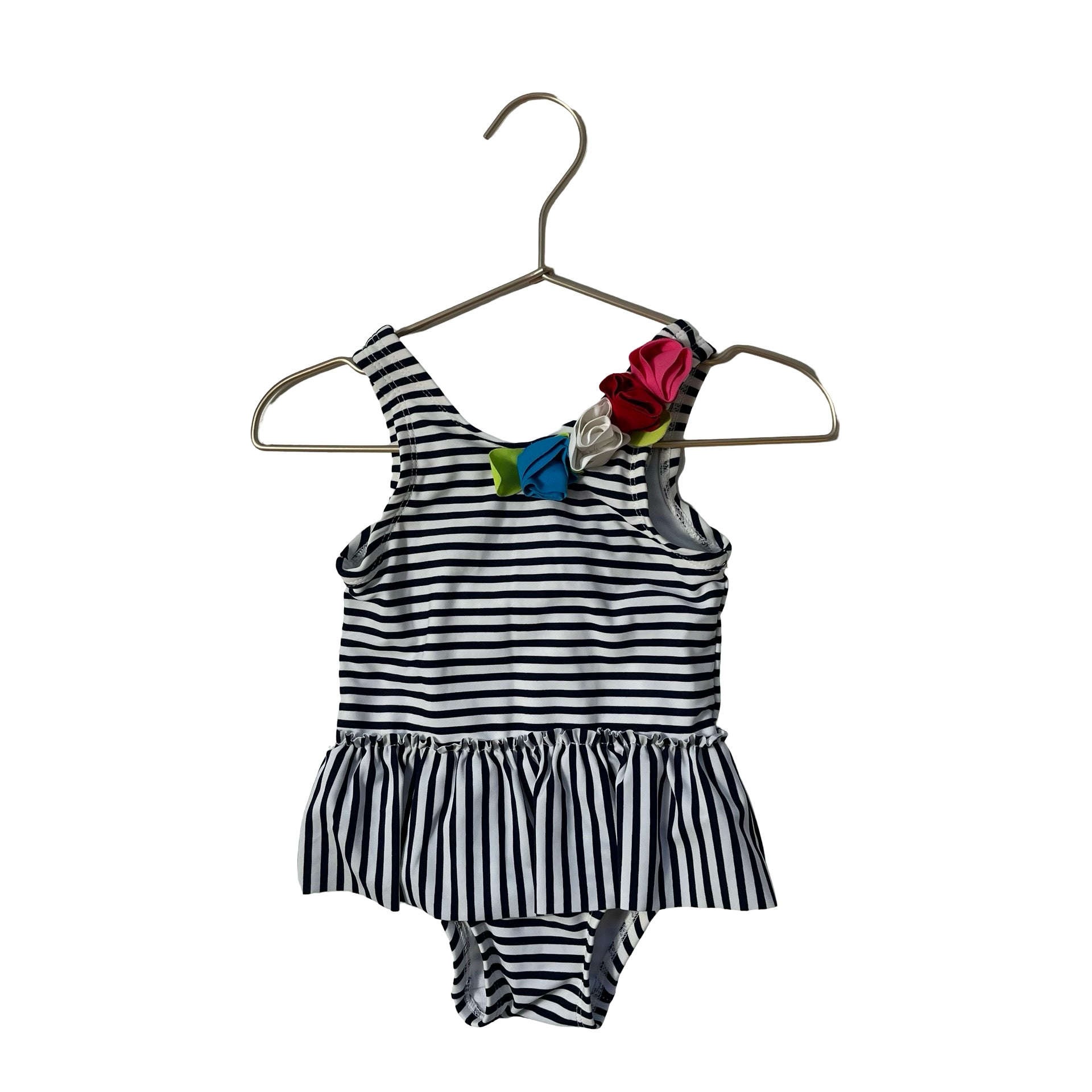 Circo White & Navy Striped Swim Suit - Size 18 Mo - Bounce Mkt
