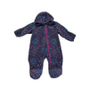 Columbia Blue Floral Pattern Fleece Bunting - Size 3 - 6 Mo - Bounce Mkt
