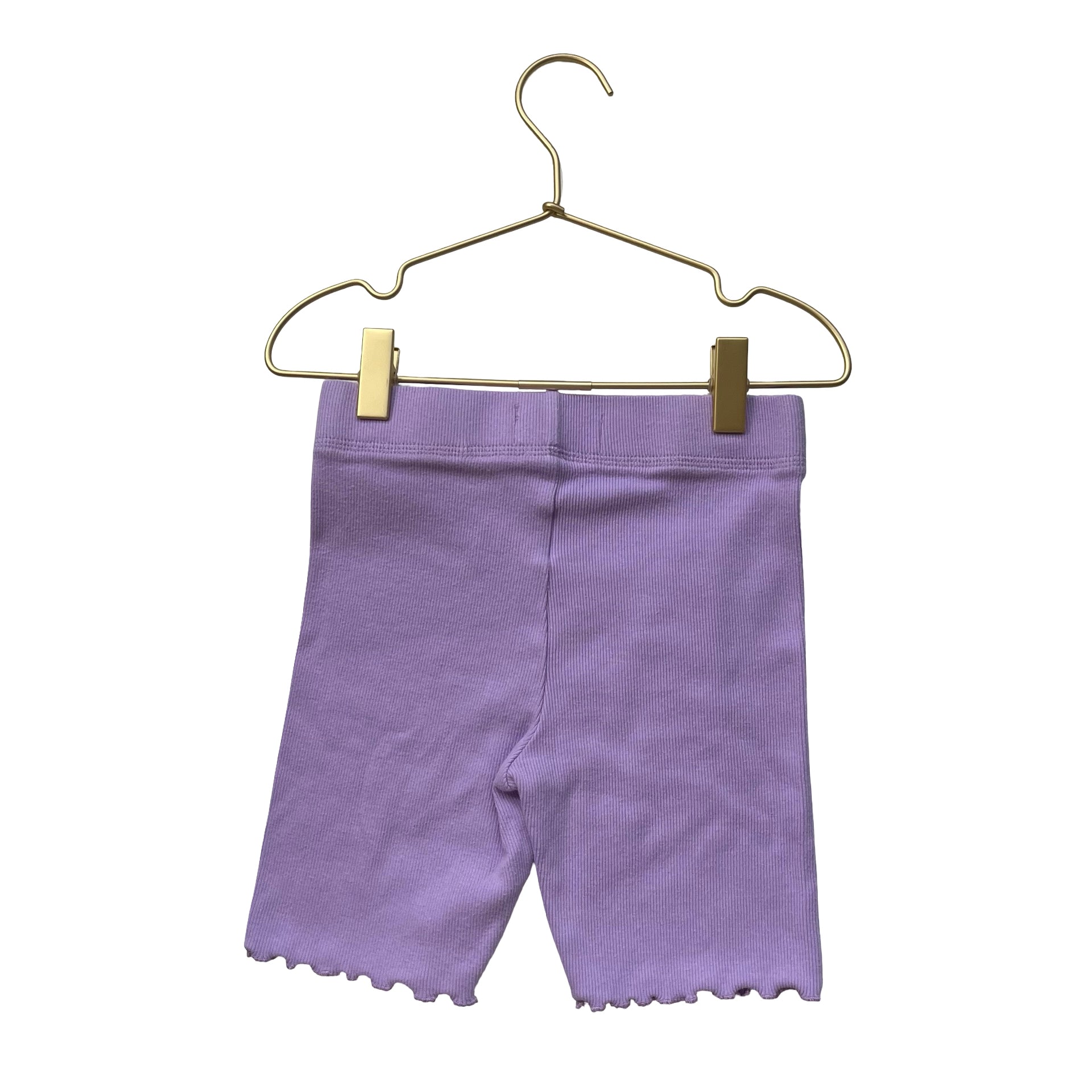 Cotton On Purple Ribbed Bike Shorts - Size 8 - Bounce Mkt