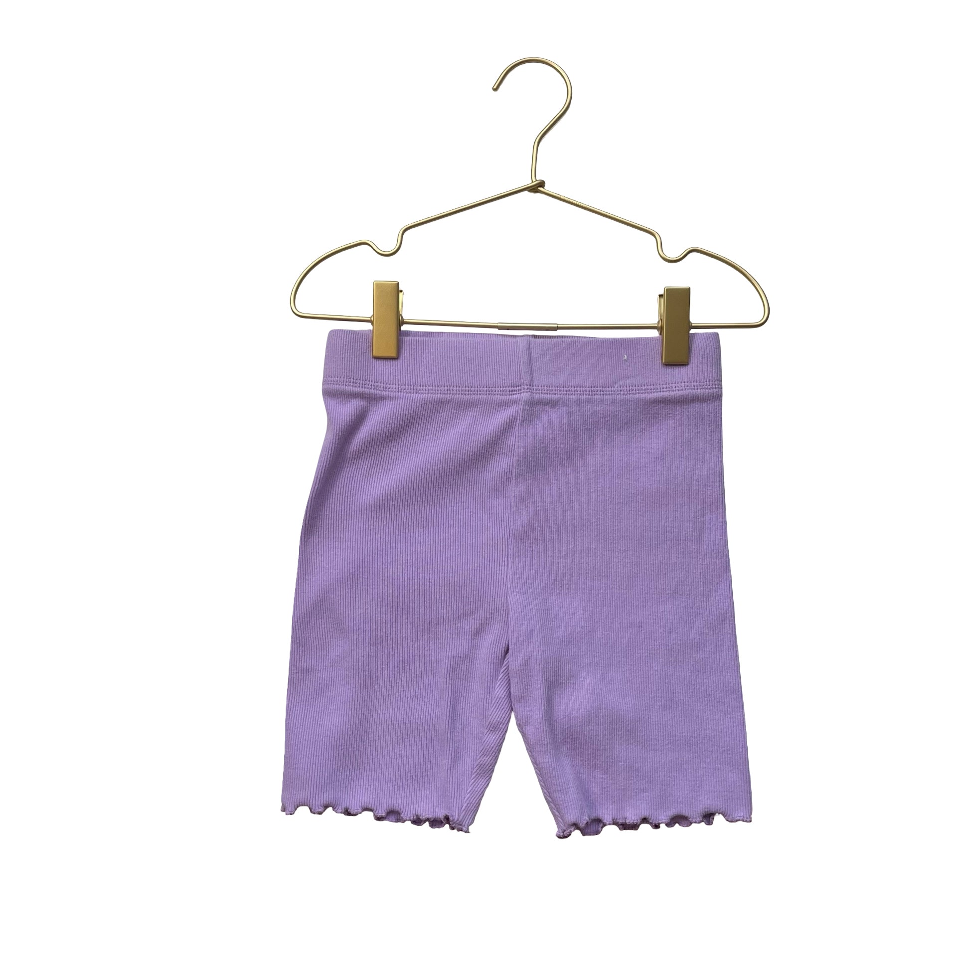Cotton On Purple Ribbed Bike Shorts - Size 8 - Bounce Mkt