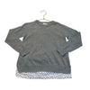 Crewcuts Gray, Ivory & Black Heart Shirt - Back Sweater - Size 6/7 - Bounce Mkt