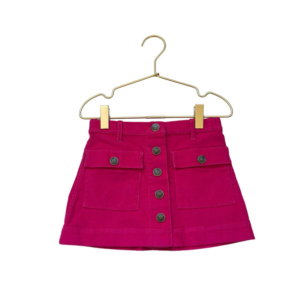 Crewcuts Hot Pink Button Down Corduroy Skirt with Tag - Size 4 - Bounce Mkt
