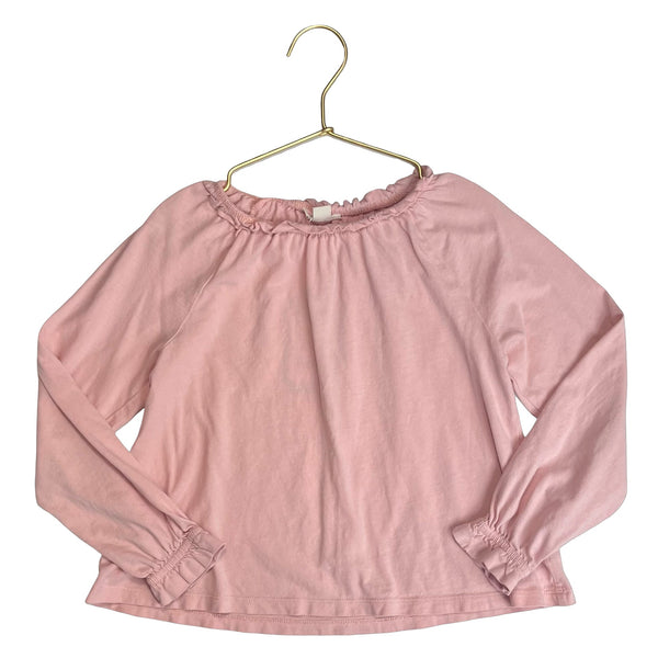 Crewcuts Light Pink Ruffle Trim Long Sleeve Shirt - Size S (6/7) - Bounce Mkt