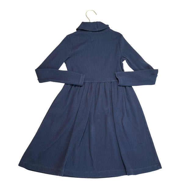 Crewcuts Navy Ribbed Turtleneck Dress - Size M 8 - 9 - Bounce Mkt