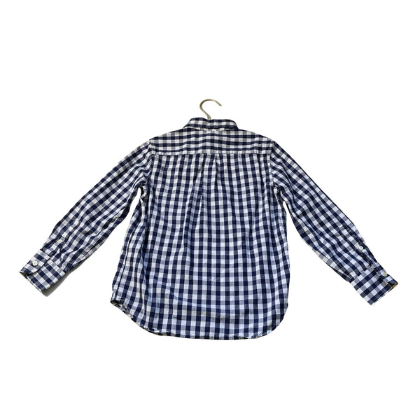 Crewcuts Navy & White Gingham Button Down - Size 8 - Bounce Mkt