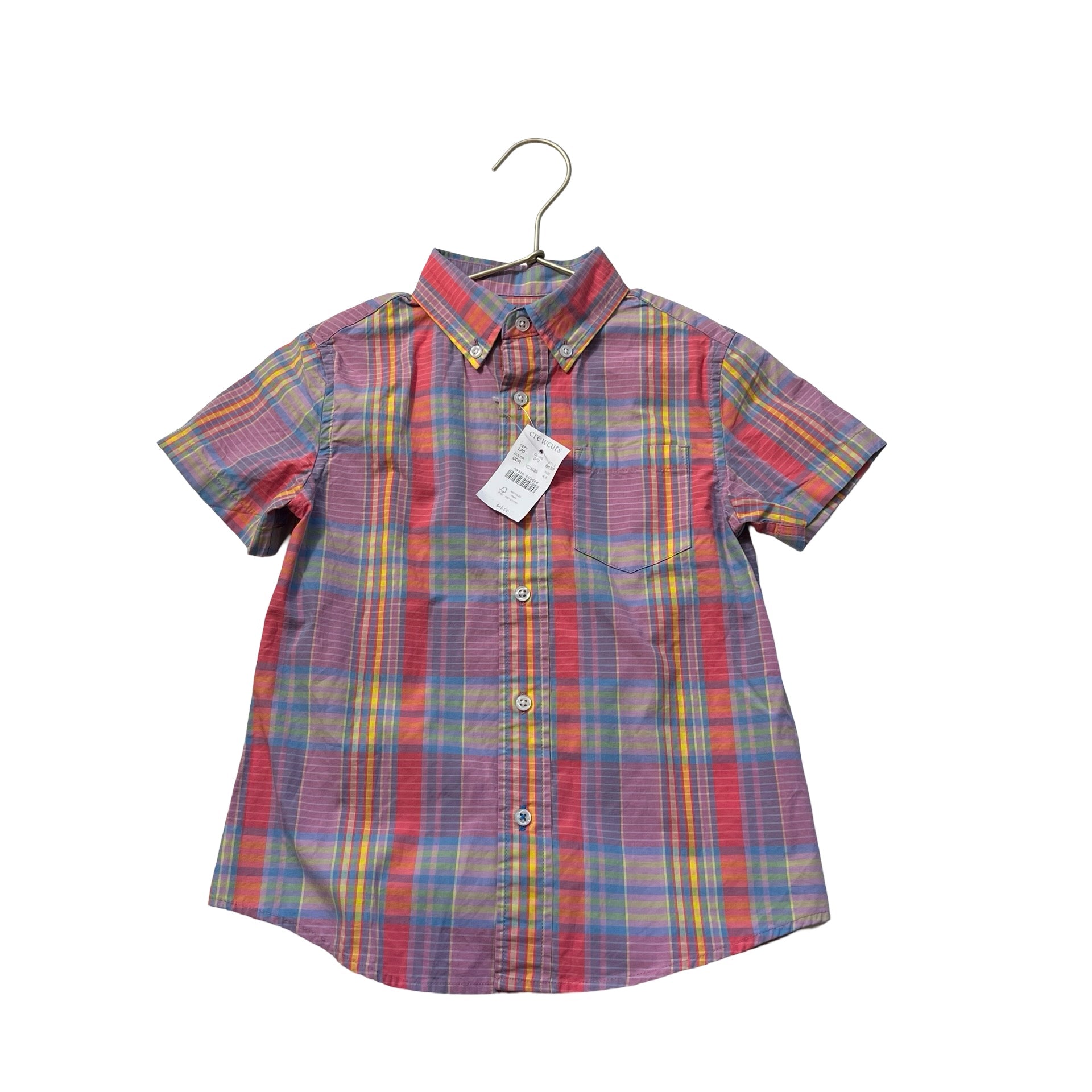 Crewcuts Pastel Plaid Button Down with Tags - Size 4 - 5 - Bounce Mkt