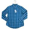 Crewcuts Teal & Light Blue Check Button Down with Tags - Size 8 - Bounce Mkt