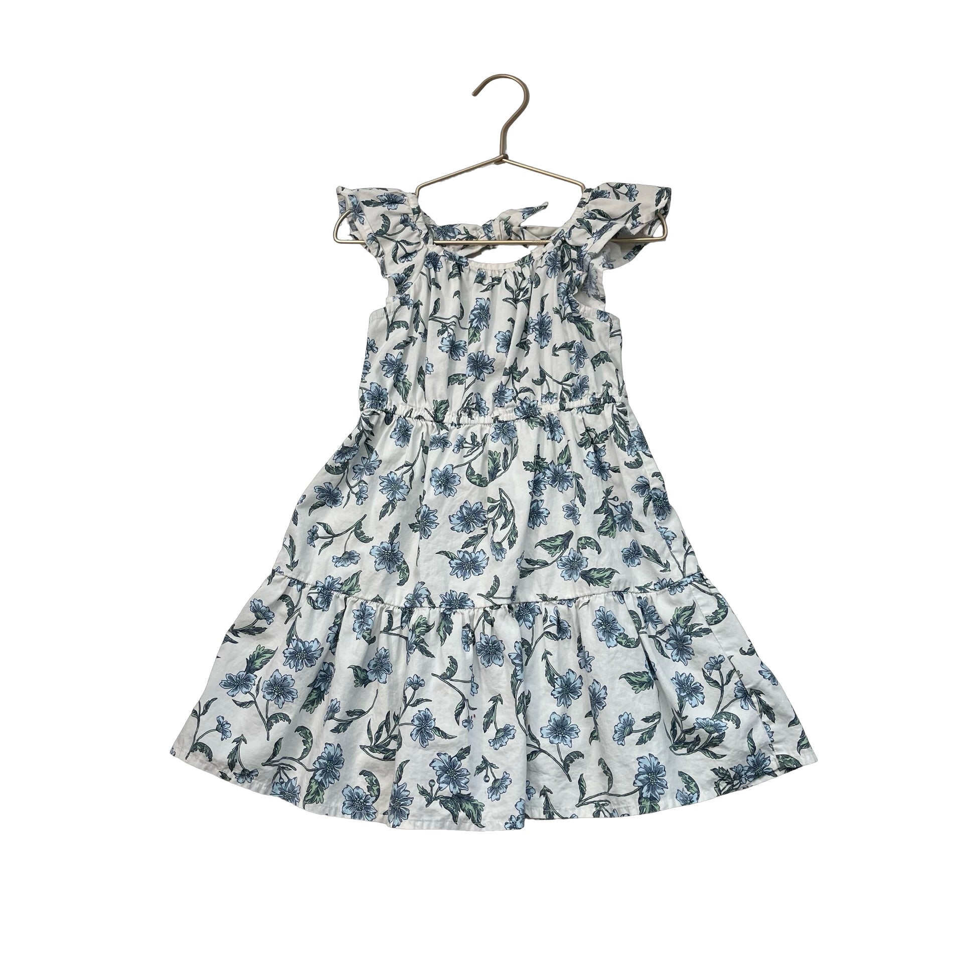 Crewcuts White, Green, Blue Floral Dress - Size 5 - Bounce Mkt