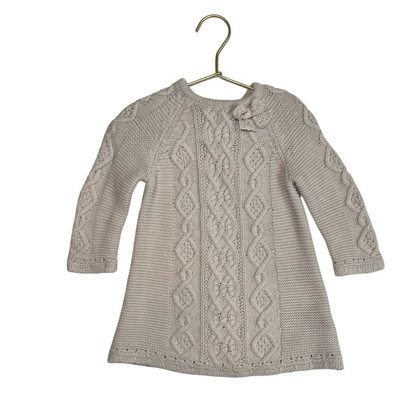 Cupcakes and Cashmere Ivory Cable - Knit Sweater Dress - Size 18 Mo - Bounce Mkt