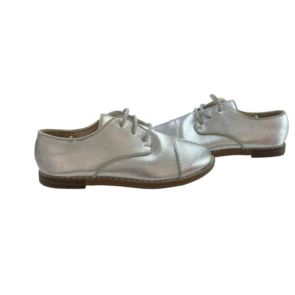 Gap Silver Metallic Slip-On Oxford Shoes - Size 9