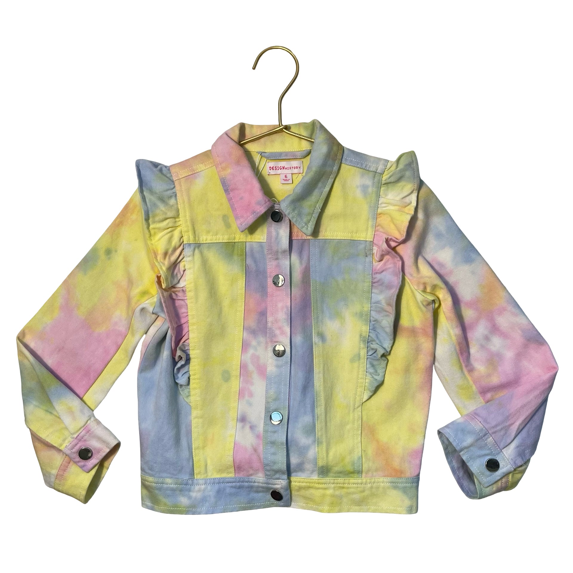 Design History Patel Tie-Dye Denim Jean Jacket - Size 6