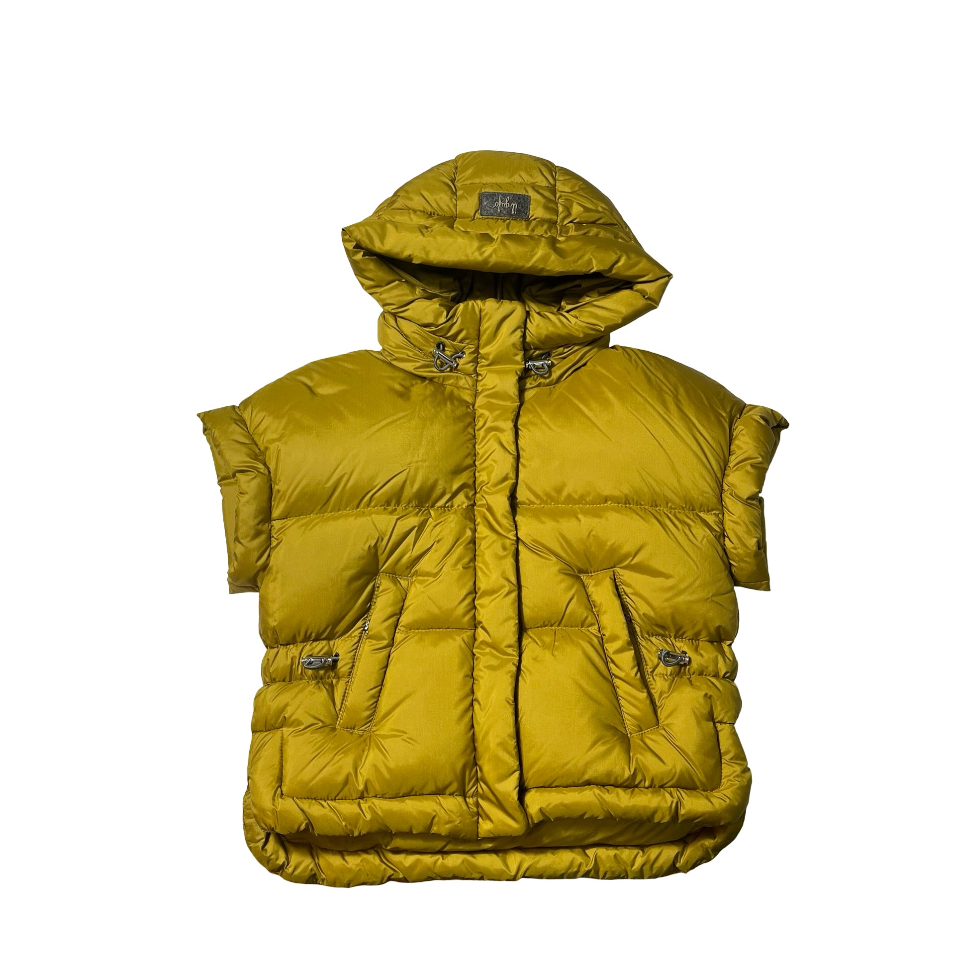 Il Gufo Mustard Yellow Puffer Hooded Vest - Size 4A