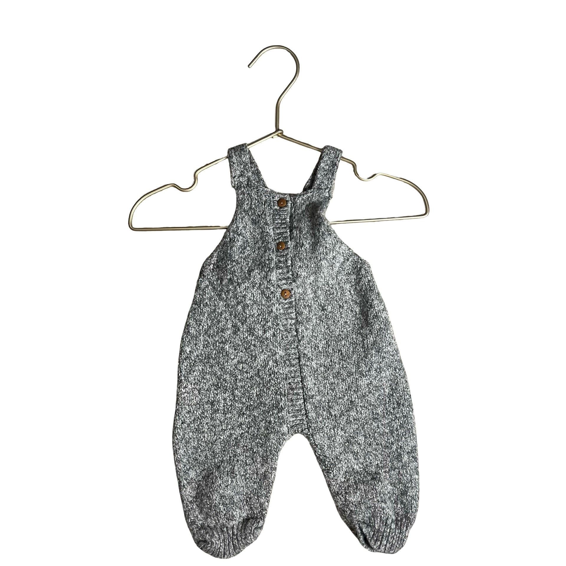 Zara Gray Sweater Knit Overalls - Size 0-1