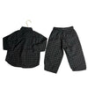 Zara Black & Ivory Windowpane Button Down & Pant Set - Size 3