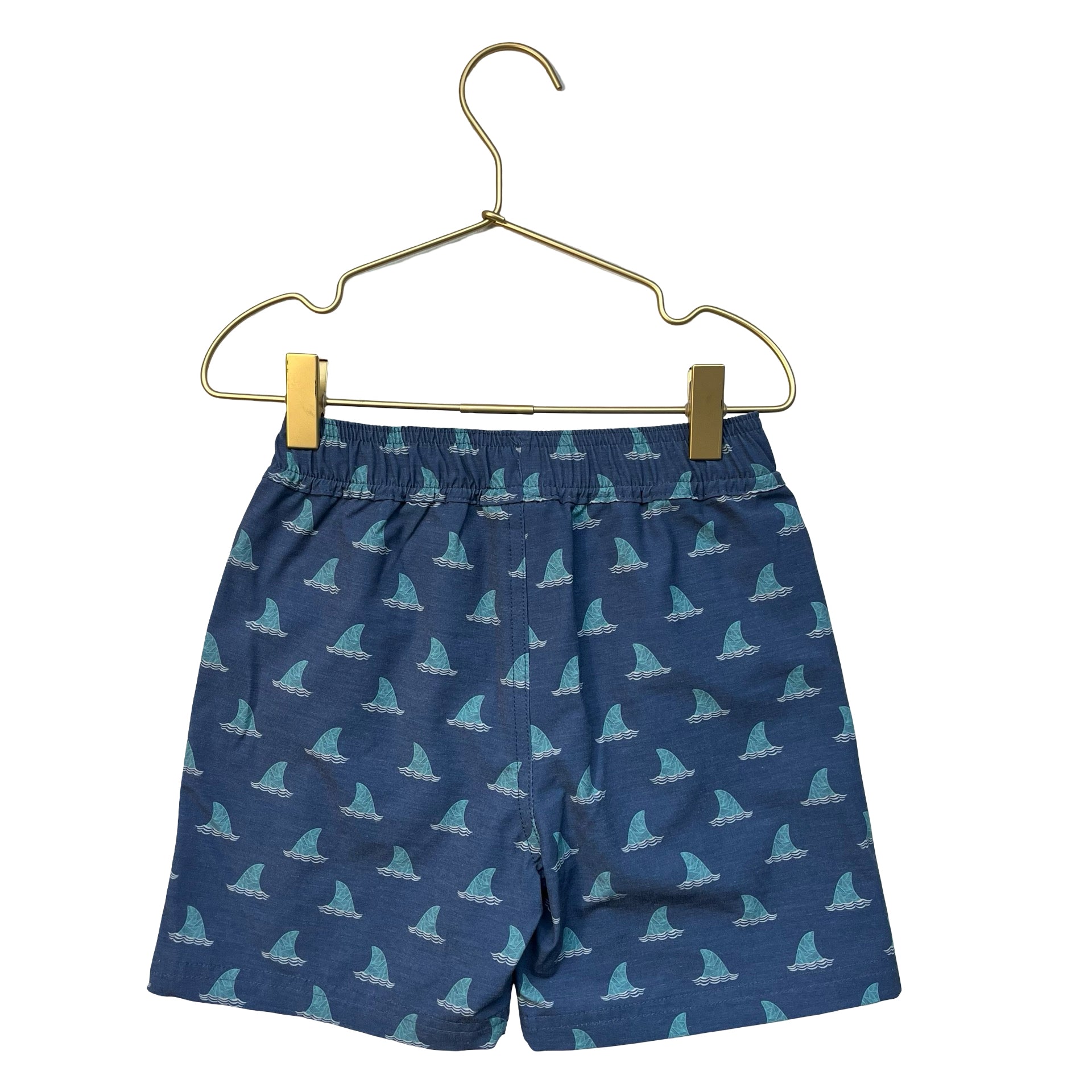 Feather 4 Arrow Blue & Green Shark Fin Swim Trunks - Size 6
