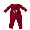 Mud Pie Red Corduory Plaid Bow One-Piece Jumpsuit - Size 12-18 Mo