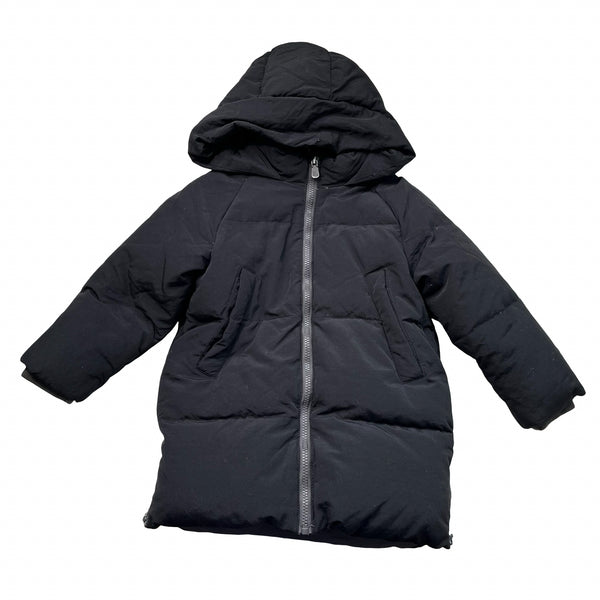 Zara Black Hooded Winter Jacket - Size 4-5
