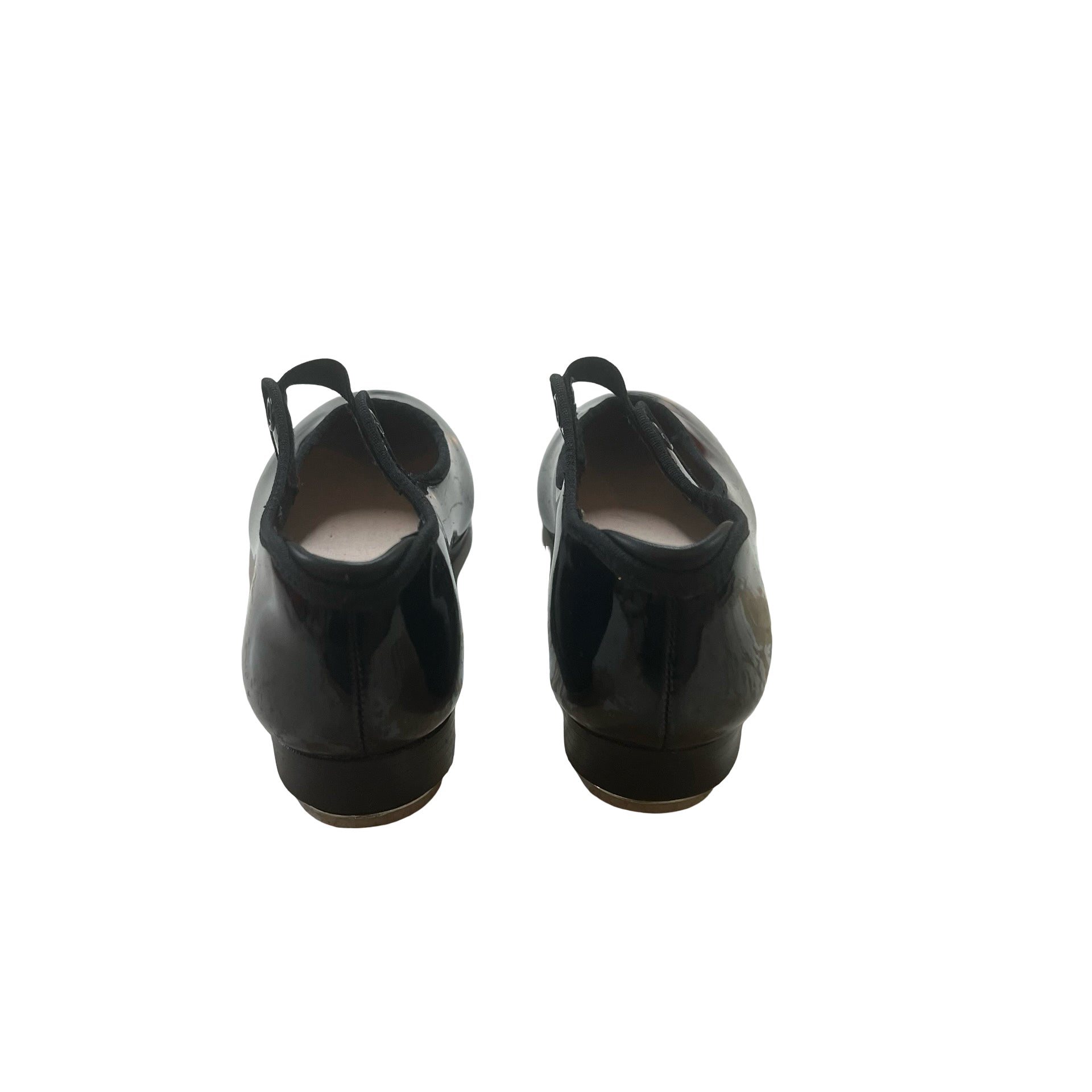 Capezio Black Patent Tap Shoes - Size 13M