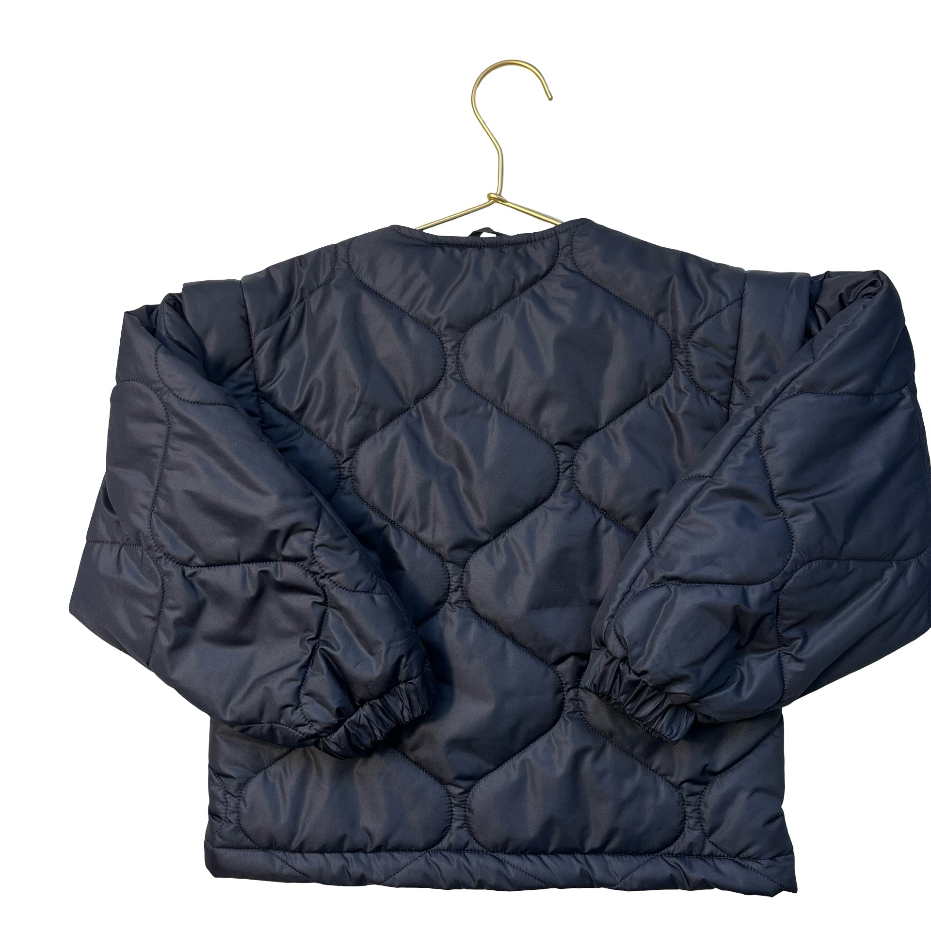 The New Society Navy Quilted Jacket - Size 6Y