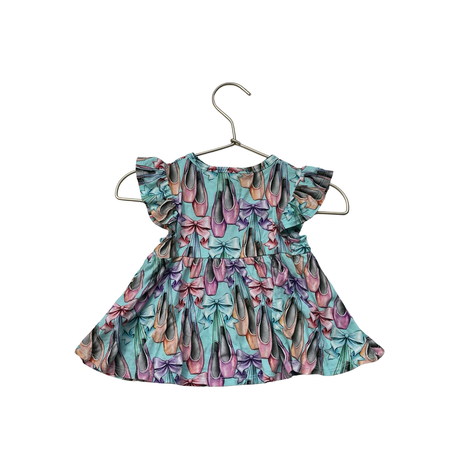 Posh Peanut Ballet Shoe Print Henley Top - Size 12-18 Mo