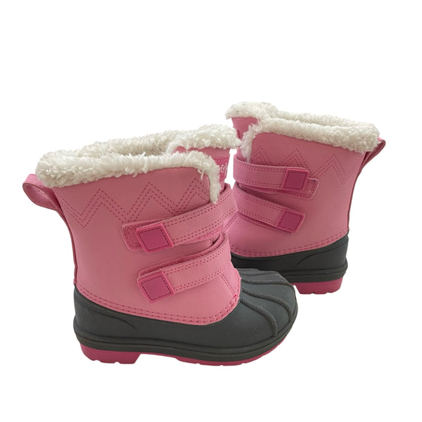 Cat & Jack Pink & Gray Winter Boots - Size 11