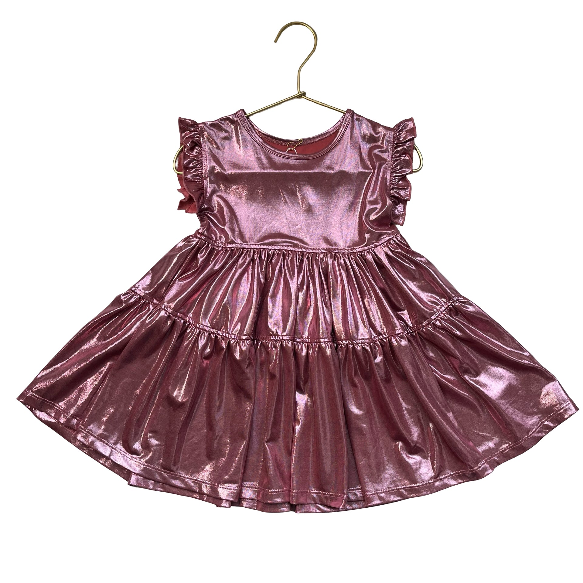 Pink Chicken Pink Metallic Dress - Size 2Y