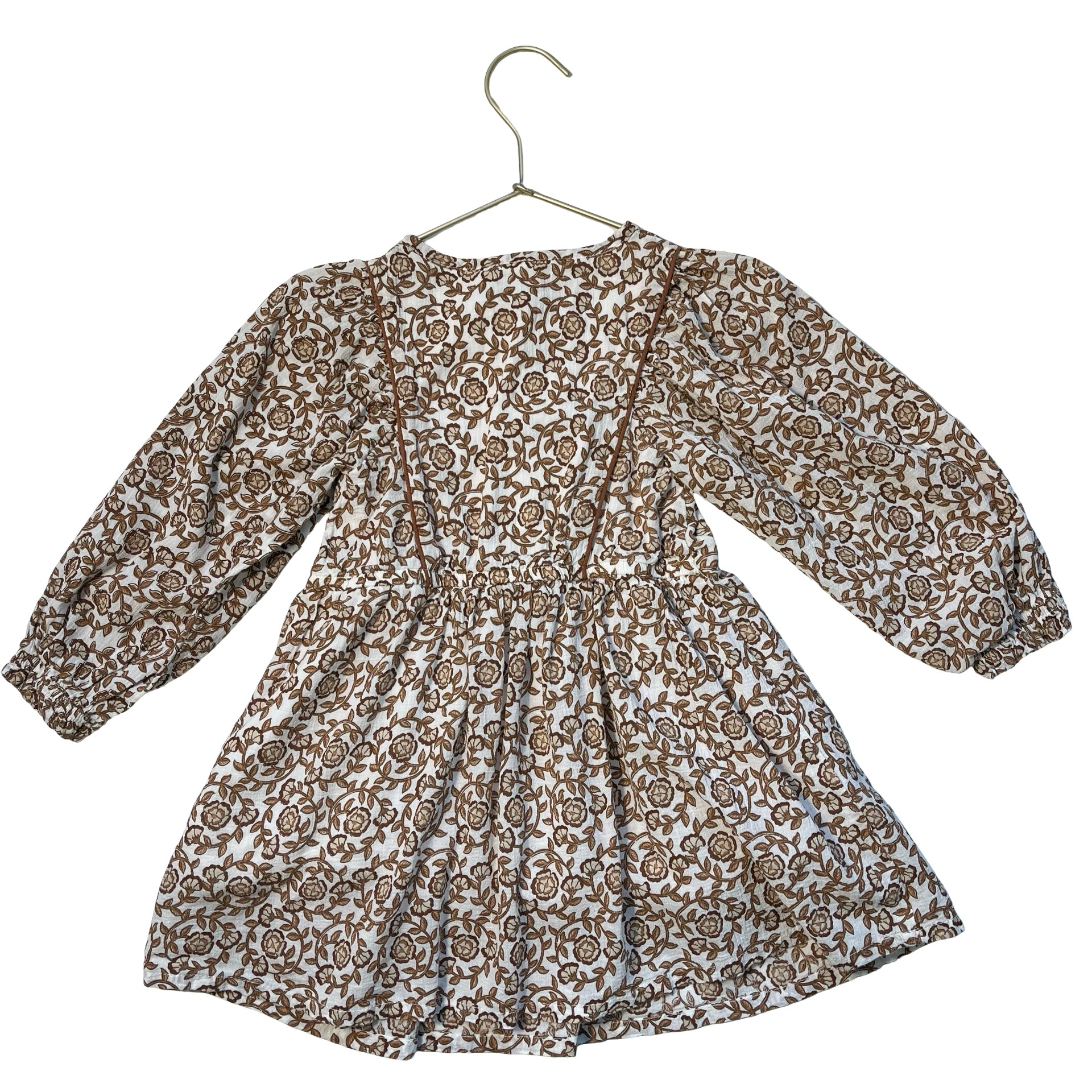 Sergent Major Ivory & Brown Floral Dress - Size 3A