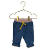 Baby Boden Flower Print Jersey Lined Denim Jeans - Size 3-6 Mo